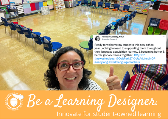 Be a learning designer - tweet from Lincoln teacher Rocío Jacoby