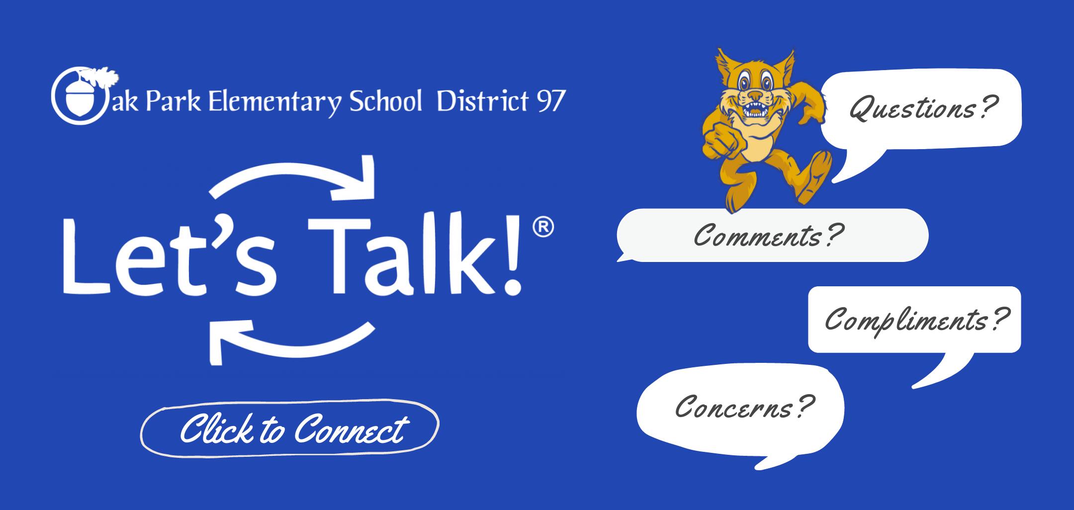 Click to share questions, concerns or compliments via Let's Talk >