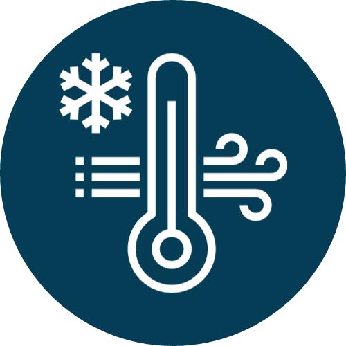 Thermometer on a blue background
