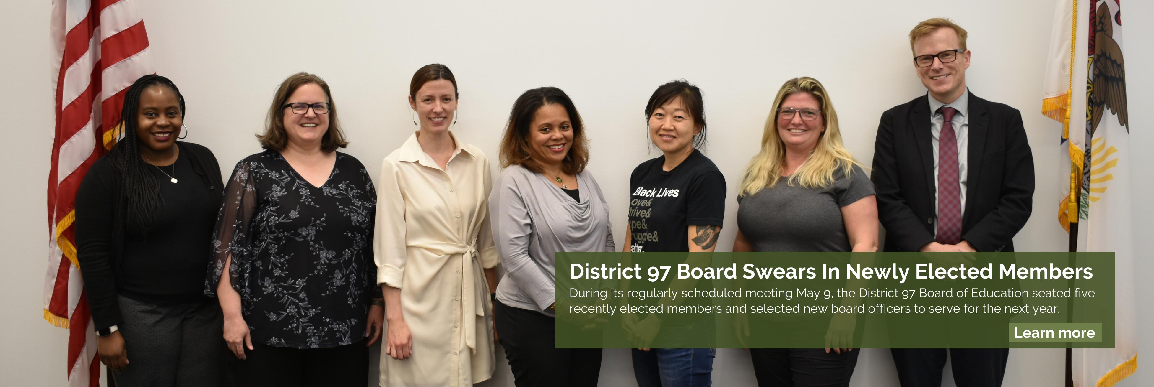 District 97 Board Swears In Newly Elected Members, Selects New Board Officers