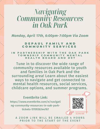 Navigating Community Resources in Oak Park flyer