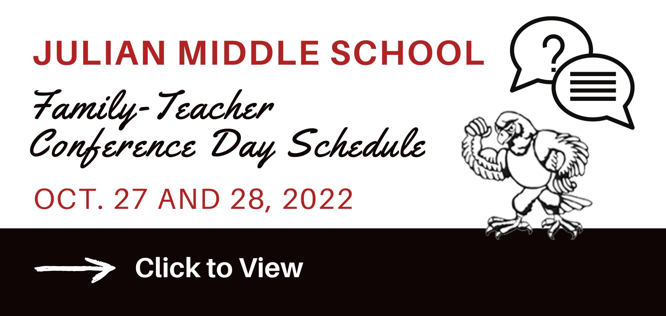 Click here for Family-Teacher Conference Schedule