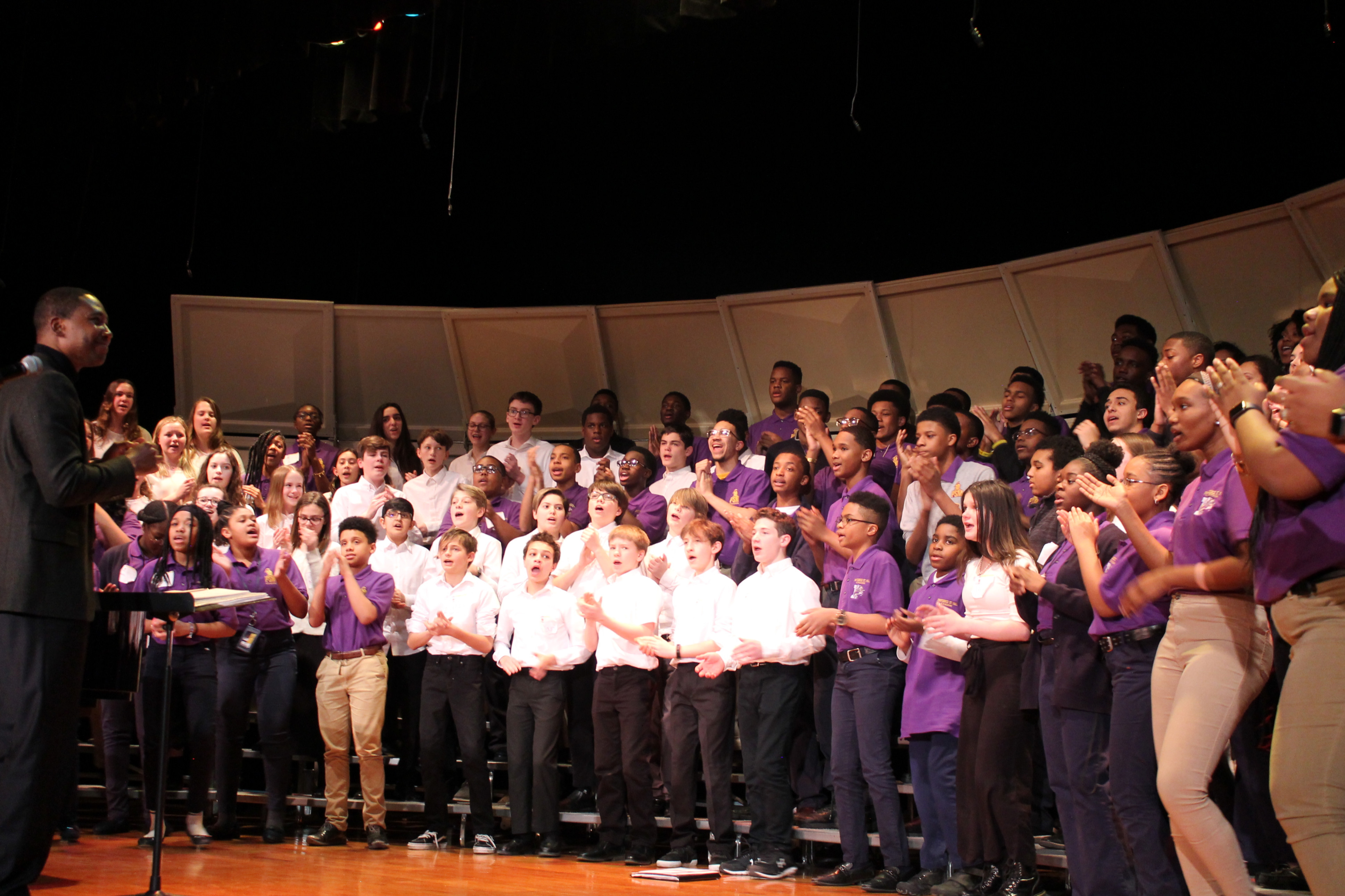 Photo: Julian Middle School choir at Providence St. Mel clinic on Feb. 19