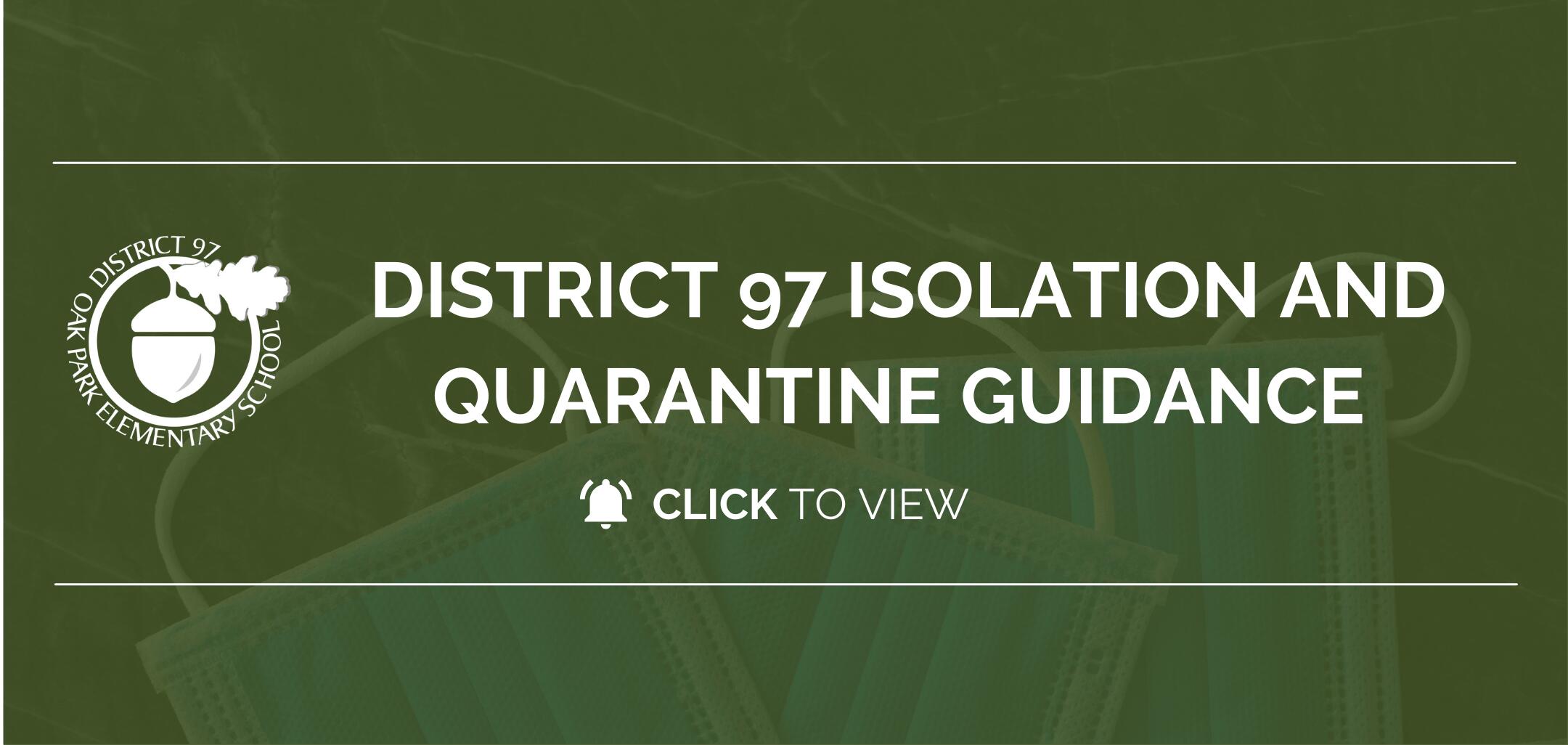 District 97 Isolation and Quarantine Guidance