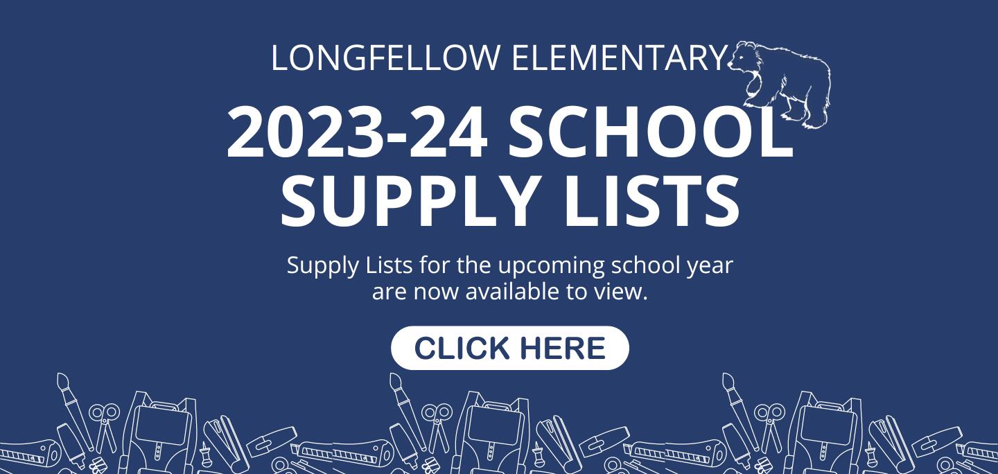 2023-24 Longfellow School Supply Lists