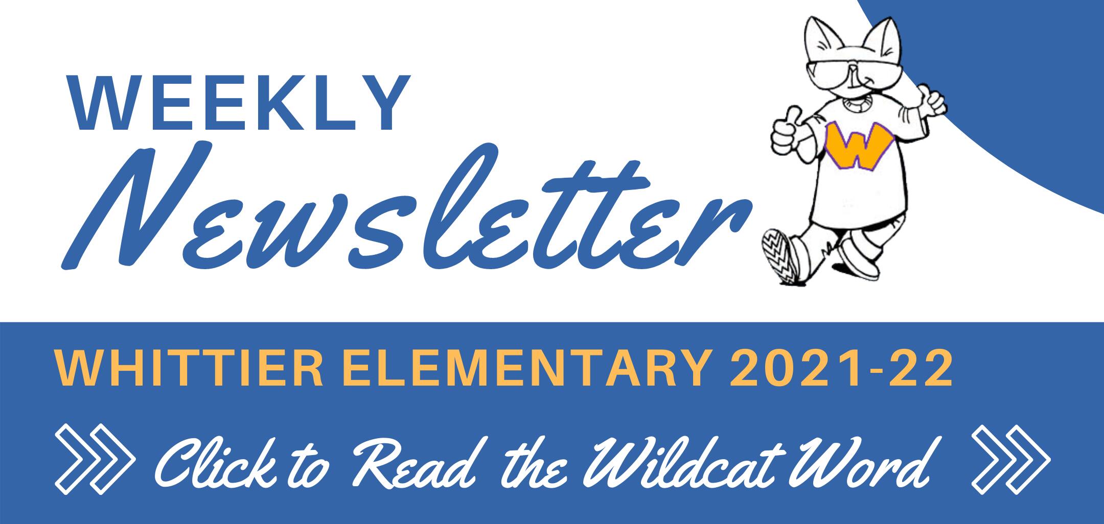 Click to Read the Whittier Weekly Newsletter